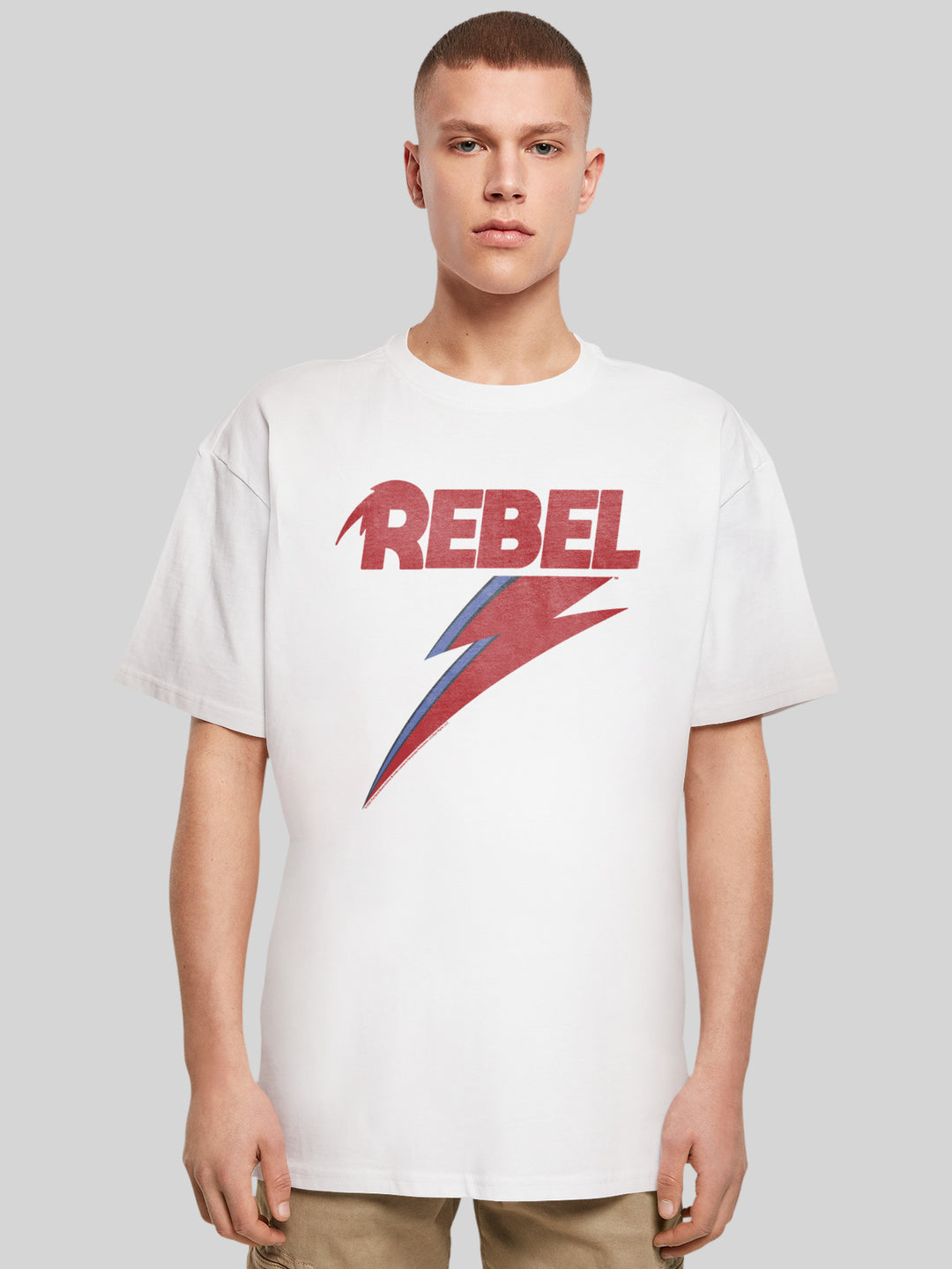 David Bowie T-Shirt | Distressed Rebel | Oversize Heavy Herren T Shirt