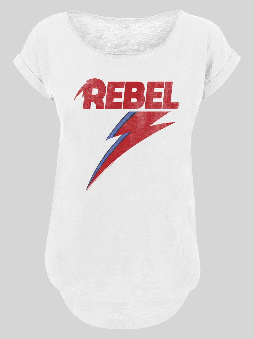 David Bowie T-Shirt | Distressed Rebel | Premium Long Ladies Tee