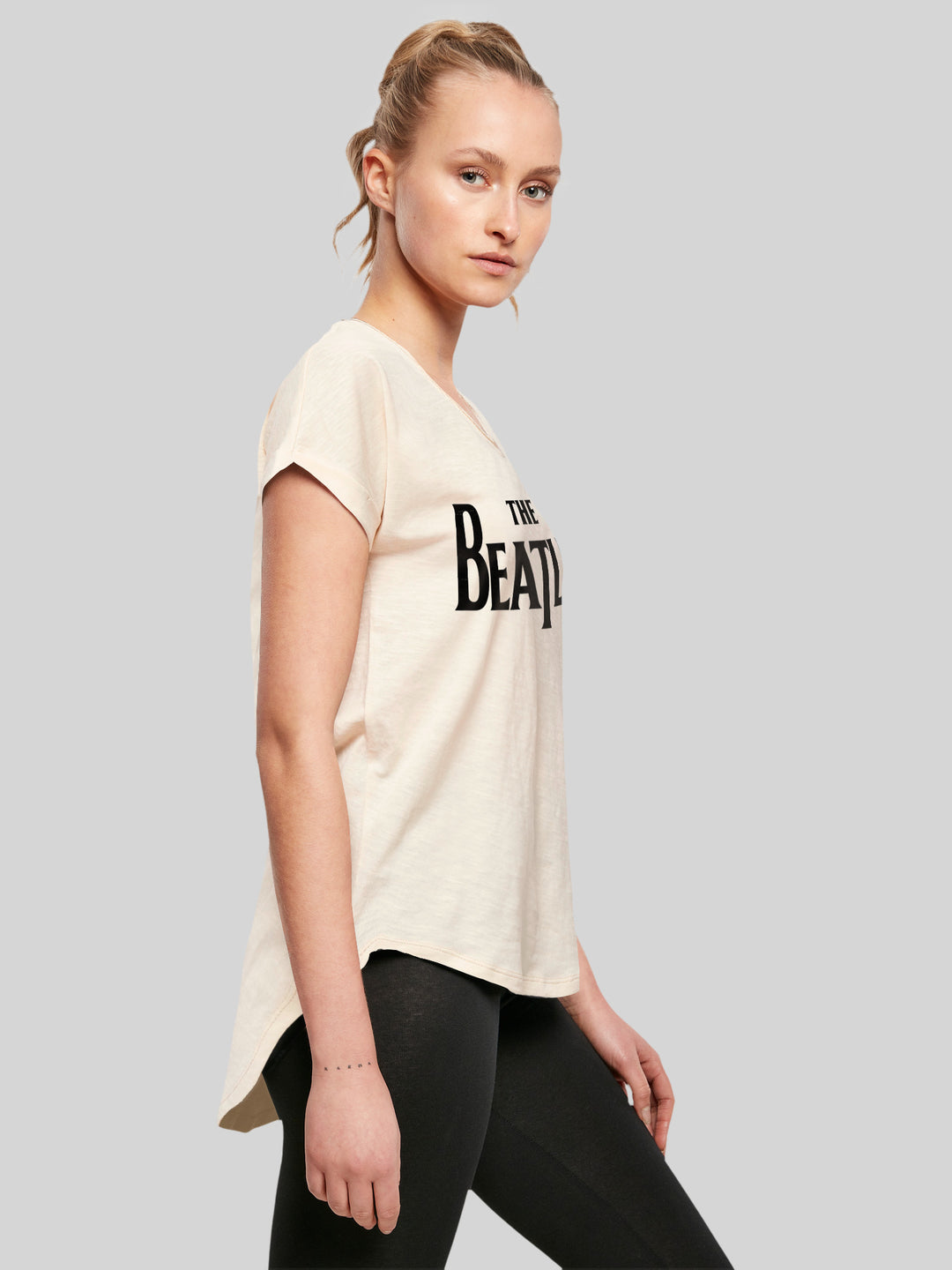 Ladies – T Drop Long Tee Premium The Logo T-Shirt F4NT4STIC | Beatles |