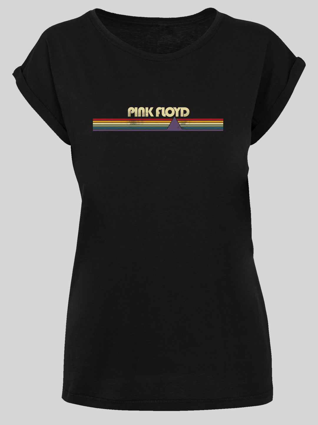 Pink Floyd T-Shirt | Prism Retro Stripes | Premium Short Sleeve Ladies Tee