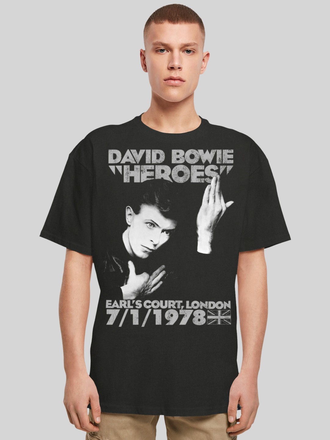 David Bowie T-Shirt | Earls Court Heroes | Oversize Heavy Men T Shirt