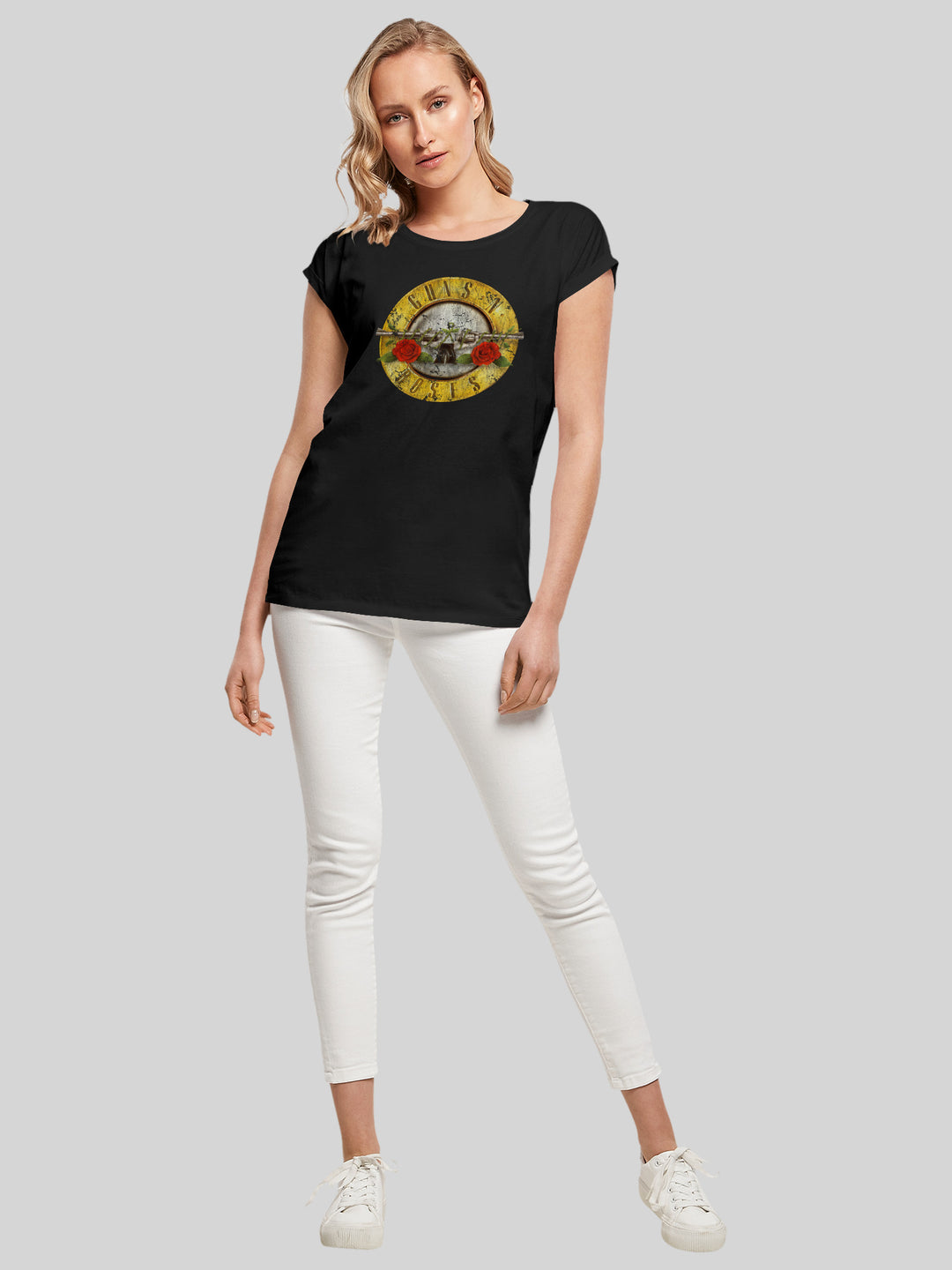 Guns \'n\' Roses Premium Short Classic Sleeve Vintage Logo | L – | F4NT4STIC T-Shirt