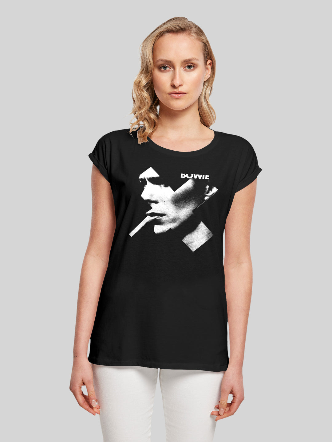 David Bowie T-Shirt | Cross Smoke | Premium Short Sleeve Ladies Tee