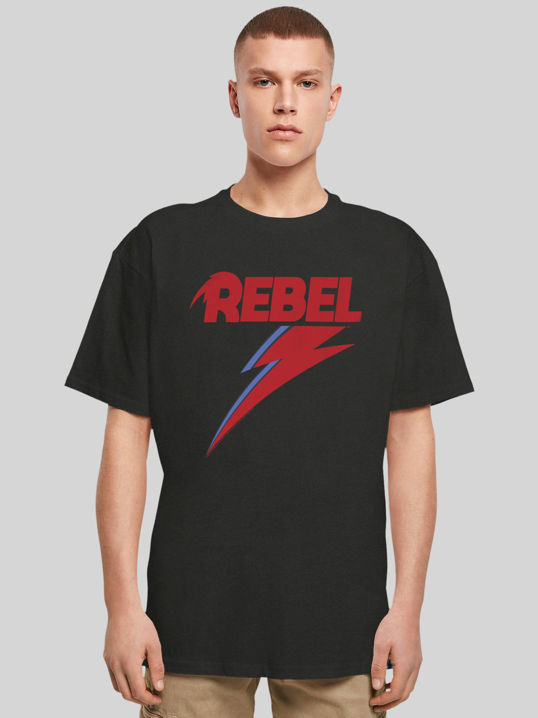 David Bowie T-Shirt | Distressed Rebel | Oversize Heavy Men T Shirt