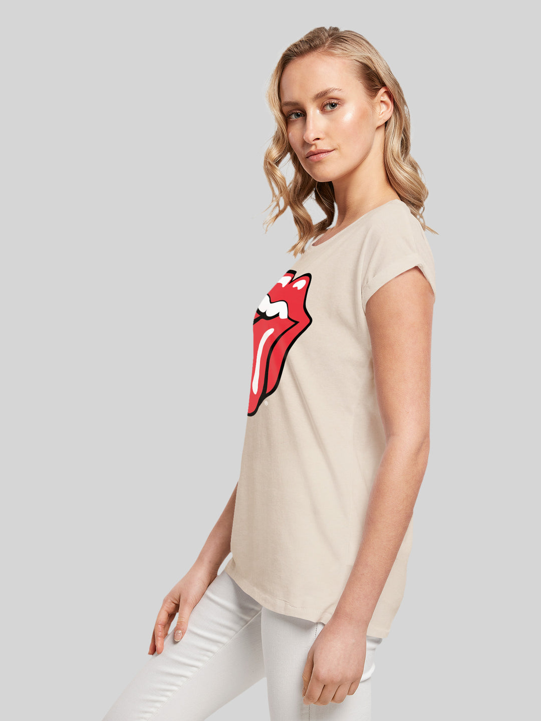 The Rolling Stones T-Shirt | Tongue Premium – F4NT4STIC Classic | Sleeve Lad Short