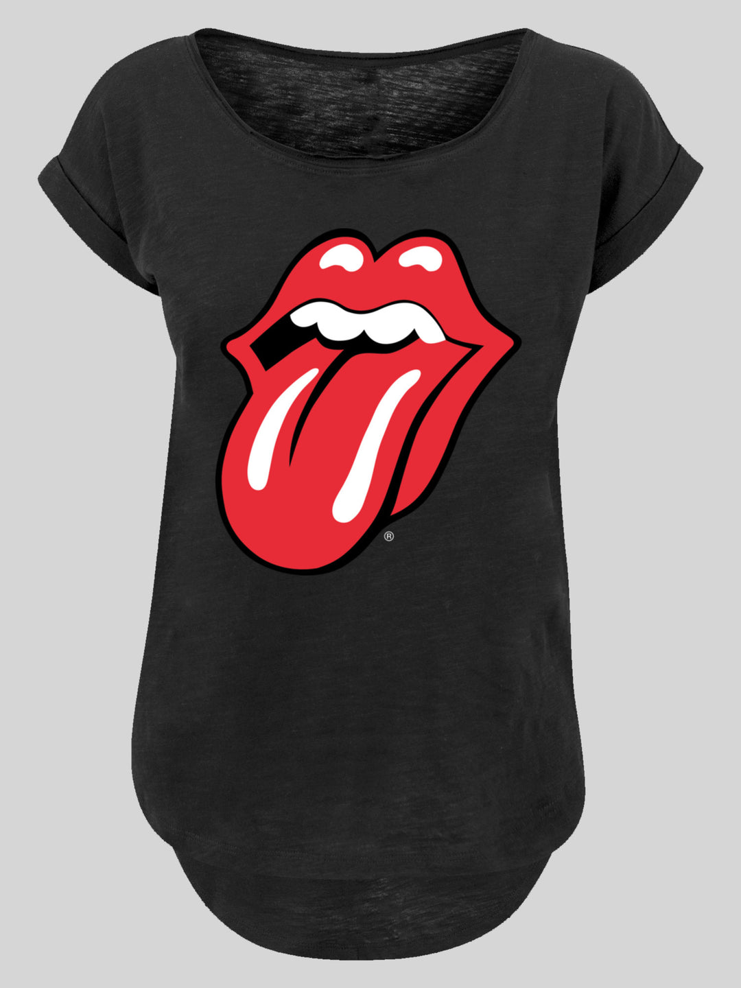 | F4NT4STIC Tee Premium – The | Classic Rolling Tongue Stones T-Shirt Long Ladies