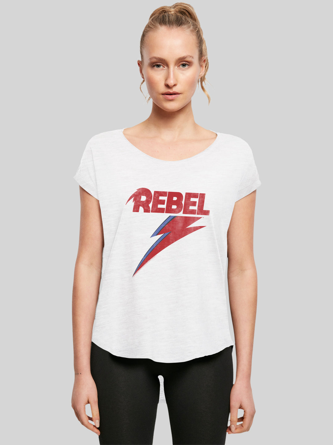 David Bowie T-Shirt | Distressed Rebel | Premium Long Damen T Shirt
