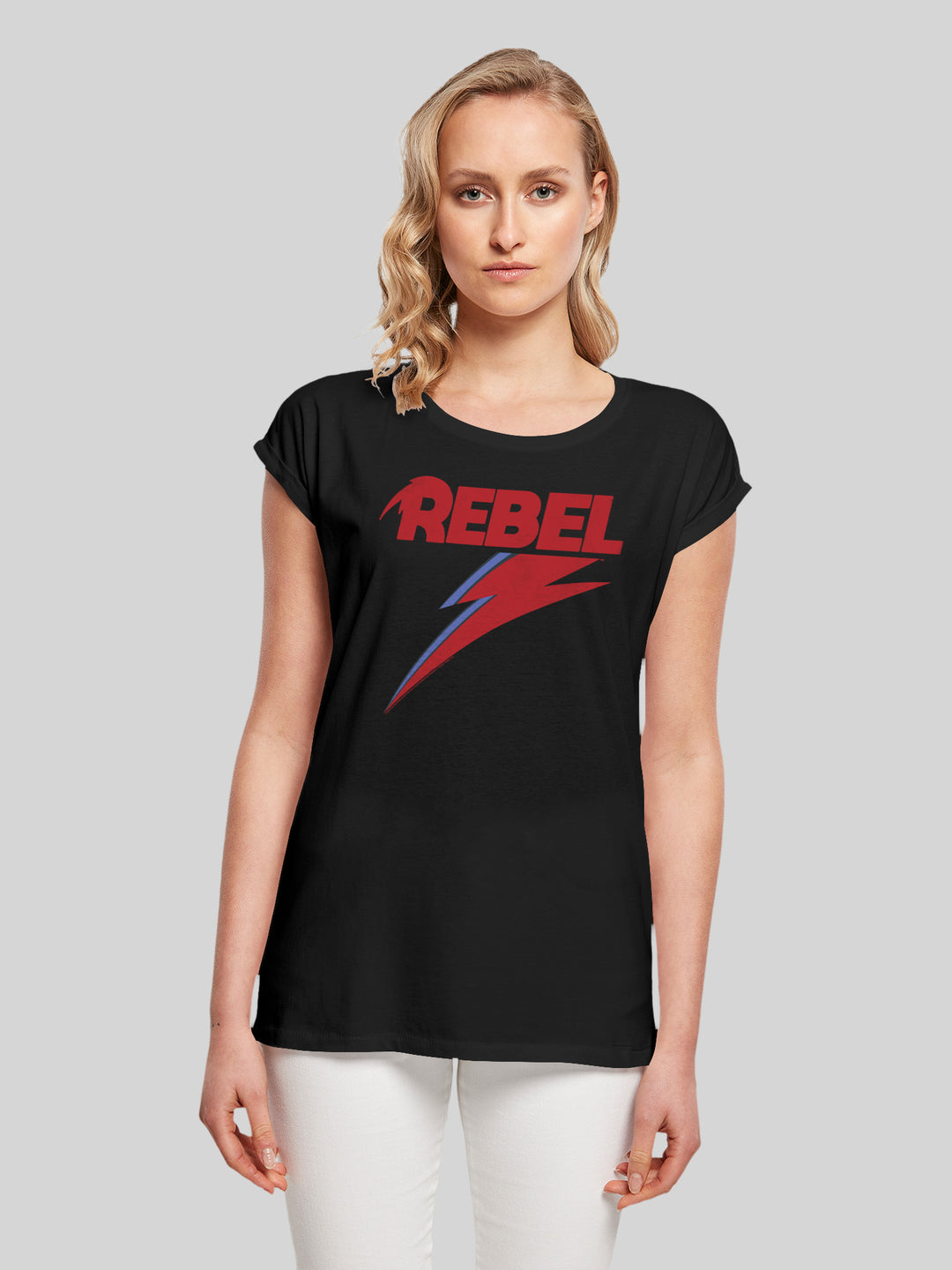 David Bowie T-Shirt | Distressed Rebel | Premium Kurzarm Damen T Shirt